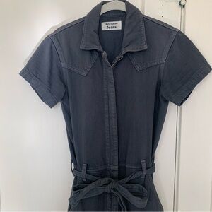 Reformation Kenny Boiler Jumpsuit in Stone Grey, Sz 2 EUC